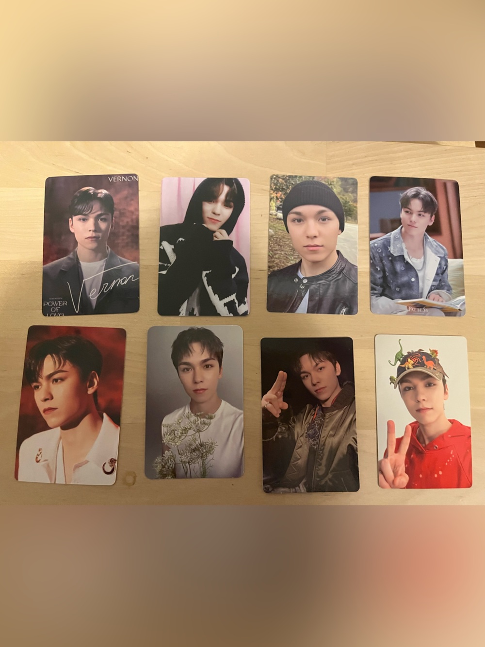 Set of 8 OFFICIAL Vernon of Seventeen photocards (Set #2) Chwe Hansol